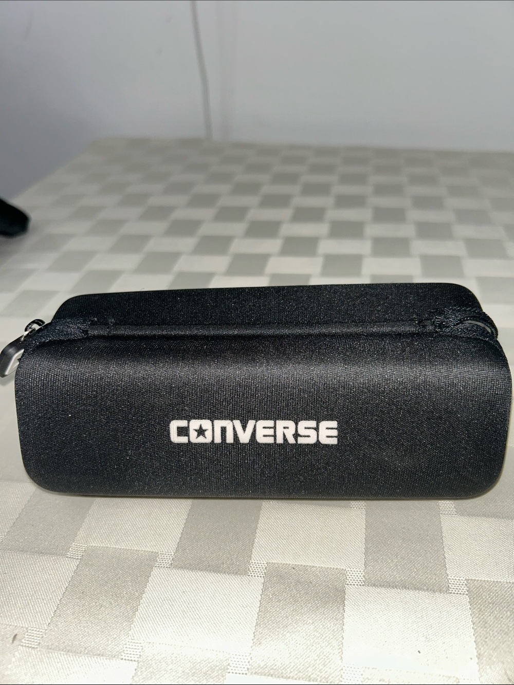 Converse Black Logo Zip Sunglasses Case